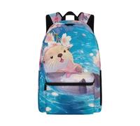 Beauty Collector Kinder-Rucksack, Schultasche, Schultasche für Jungen und Mädchen, Otter Flower Aqua, Tagesrucksack