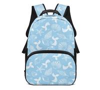 Beauty Collector Kinderrucksäcke für Mädchen, leicht, Büchertasche, Schultasche, 43,2 cm, Conch Seestern Meerjungfrau Aqua, Tagesrucksack