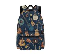 Beauty Collector Musical Instruments Vintage Backpack for Girls Kids Elementary Middle School Bag 17 Inch