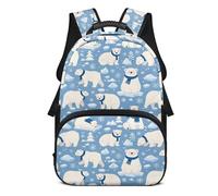 Beauty Collector Rucksack für Mädchen, Kinder, Schultasche mit verstellbaren Schultergurten, Eisbär Snow Aqua, Tagesrucksack