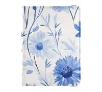 Beauty Spring Flowers Blue Daisy Leather Decorative Passport and Imaccine Card Holder Combo Travel Documents Organizer Protector Travel Passport Wallet Ultra Slim, Beauty Spring Flowers Blue Daisy, 1