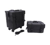 Beauty Train Case, 2 In 1 8 Tier Kosmetik Tasche Trolley Oxford-Gewebe Professionelle Make Up Kosmetikkoffer Pilotenkoffer mit Schubladen Reisetrolley Friseurkoffer