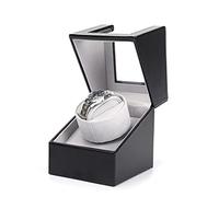 BeautySay ABC Uhrenbeweger Automatik Uhrenbeweger für 1 Uhr, Automatisch drehende Uhrenbox für Automatikuhren, Leiser Motor, Batteriebetrieb oder Adapter Netzgerät (PU Schwarz)