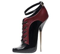 BeAUZQ 7inch Sexy High Heel Lace Up Ballett Spitz High Heel Pumps Stripper Nachtclub Tanz Cosplay Schuhe Größe 36-46,Schwarz,40