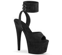 BeAUZQ Damen 17CM Open Toe Hohe Plattform Schuhe mit hohen Absätzen Stiletto Kleid Sandalen Sexy Nachtclub Party Bühnenshow Pole Dance High Heel Sandalen,Schwarz,35