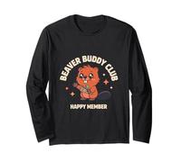 Beaver Buddy Club Süßer Biber Kawaii Happy Member Langarmshirt
