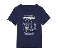 Beavis and Butt-Head Great Cornholio Outlined Sketch T-Shirt, Damen Große Größen, Marineblau, 3X