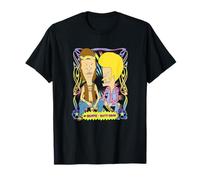Beavis and Butt-Head T-Shirt - Unisex Erwachsene - Schwarz - S - Klassische Passform - Cartoon-Grafiken