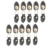 Beavorty 10 Paar Knebelverschlüsse aus Pu Leder und Aluminium 10mm Zierknöpfe für Mäntel Strickjacken und Ponchos Ersatzknöpfe für Bekleidungsnähen