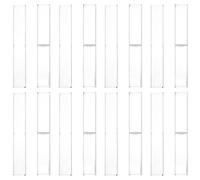 Beavorty 10 Stück Transparente Kunststoff Stifteboxen 15,5x2,5x2,5cm mit Stabilem Verschluss Rechteckiges Stiftetui für Bürobedarf und Schule