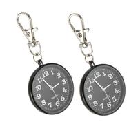 Beavorty 2 Stück Digitale Schlüsselanhänger Uhren Mit Großem Zifferblatt Schwarze Taschenuhren Aus Kunststoff Für Krankenschwestern Und Unisex Vielseitig Tragbar Am Brustclip