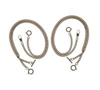 Beavorty 2 Stück Goldene Taschenuhr Hängekette aus Metall Sichere O-glieder Vielseitig für Weste Geldbörse und Festliche Anlässe