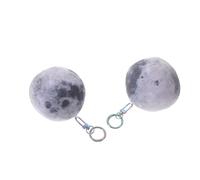 Beavorty 2 Stück Pack Plüsch Planeten Schlüsselanhänger aus Weichem Material Cartoon Weltraum Rucksackanhänger für Kindergeburtstag Handtasche und Partydeko