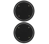 Beavorty 2 Stück Pu Leder Taschenböden mit Löchern und Stabilen Nägeln Stabile Selbstgemacht Häkeltaschenböden 15cm Kunstleder Boden für Handtaschen Schultertaschen und Rucksäcke