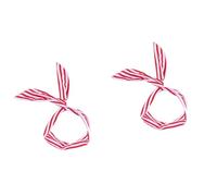 Beavorty 2stücke Ears Haarband Mit Bogen Flexibles Draht-haaraccessoire Für Damen Und Mädchen Für Partys Fotografie Und Alltag Weich Bequem Und Langlebig Rot-weiß Gestreift