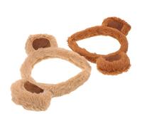 Beavorty 2stücke Niedliche Cartoon-haarreifen mit Braunen Bärenohren Flauschigem Plüschmaterial Passend für Kostüme Partys und Alltag Elegante Kopfschmuck-details für Perfektes Styling