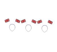 Beavorty 3 Stück Frühling Haarreif Uk Flagge Haaraccessoire für Frauen British Union Jack Stirnband Leichtes Bequemes Festtags und Kostüm Party Zubehör für Feierlichkeiten
