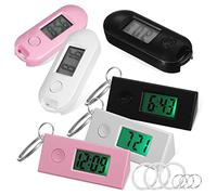 Beavorty 6 Stück Digitale Schlüsselanhänger Uhren Aus Abs Mit LCD Display EIN Knopf Beleuchtete Kleiner Taschenuhr Für Studenten Krankenschwestern Arbeit Und Prüfung