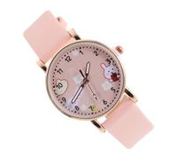 Beavorty Cartoon-mädchen-Armbanduhr Rosa Quarz-Uhr Für Kleinkinder Teenager Mit Lernzifferblatt Täglicher Gebrauch Kinderuhren