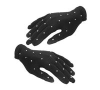Beavorty Eiskunstlaufhandschuhe Schwarz mit Strasssteinen, für Mädchen | Leichtes Elastikfaser Design, Sicherer Halt an Händen, für Kostüm Cosplay und Abendpartys