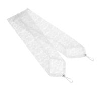 Beavorty Fingerlose Lange Spitzenhandschuhe für Damen Elegante Brauthandschuhe mit Strassbesatz Weiches Netzmaterial Weiß Hochzeits und Abendaccessoire