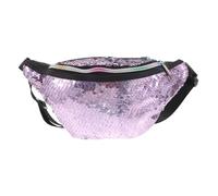 Beavorty Gürteltasche Mit Paillettenmuster Umhänge-gürteltasche Aus Polyester Und Pu Für Damen Flauschige Schultertasche Mit Glitzerdesign Bedruckte Bauchtasche Für Reisen Und Partys