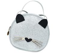 Beavorty Kreative Runde Pu Schultertasche mit Leopardenmuster und Katzenohren für Mädchen und Damen Kleine Handtasche mit Großem Fassungsvermögen als Geburtstagsgeschenk