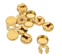 Beavorty Kupfer Manschettenknopf Überzüge 15 Stück 17,5mm - Universelle Knopfkappen für Hemden Blusen und Jeans Robuste Knopfabdeckungen ohne Nähen für Business und Hochzeit