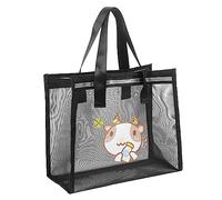 Beavorty Strandtasche Aus Netzgewebe Mit Cartoon-Motiv Große Strandtasche Als Aufbewahrungstasche Für Spielzeug Leicht Und Praktisch Für Strandurlaub Und Outdoor-aktivitäten