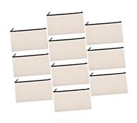 BEBEMOKO 10stücke Wärmetransfer-Kosmetiktasche Reißverschlusstasche Aus Leinwand Für DIY-sublimations-Taschen Geeignet Als Make-up-Tasche Oder Bleistifttasche Praktisch Für Reisen Und Organ