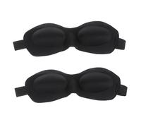 BEBEMOKO 2 Stück Eva Schlafmasken Schwarz 3d Augenklappe Mit Lichtblockierung Elastischem Band Atmungsaktiv Drinnen Und Camping Augendrucklinderung Schlafschutz