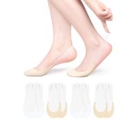 Becellen 4 Paar Füßlinge Damen, No Show Ballerina Socken Atmungsaktiv Halbsocken für Sling Back Heels