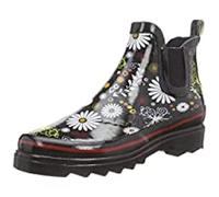 Beck-Schuhe Damen Gummistiefel Daisy 809 02 Multi Flower Schwarz Größe 37