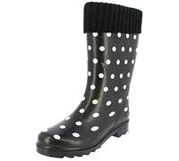 Beck Damen Dots Gummistiefel, Schwarz, 38 EU