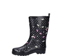 Beck Damen Blumenregen Gummistiefel, Schwarz, 36 EU