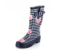 Beck Damen Stripes Gummistiefel, Blau (Dunkelblau 05), 42 EU