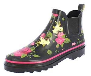 Beck Damen Wild Roses Gummistiefel, Schwarz, 37 EU
