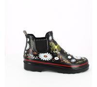 Beck 809 02 Daisy Damen Gummistiefel Schwarz - Multi Flower Schwarz 42