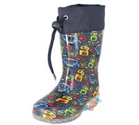 Beck Jungen Blinking Robots Rain Boot, Dunkelblau, 35 EU