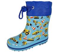 Beck Jungen Minibagger Gummistiefel, Hellblau, 22 EU