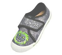 Beck Jungen Monster Hausschuhe, Grau, 35 EU