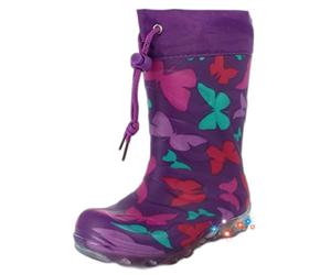 Beck Mädchen Butterfly Schlupfstiefel, Violett, 32 EU