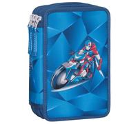 Beckmann 3-Fach Federmäppchen Blue Lightning