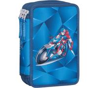 Beckmann 3-fächrige Federmappe mit Inhalt Blue Lightning