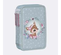 Beckmann 3-fächrige Federmappe mit Inhalt, Forest Deer Dusty Mint