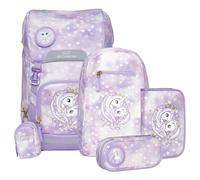BECKMANN Classic Maxi Schoolbag Set 6-teilig 28L Unicorn Princess Purple