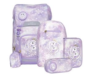BECKMANN Classic Maxi Schoolbag Set 6-teilig 28L Unicorn Princess Purple