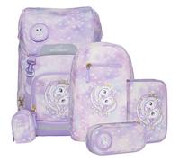 Beckmann Schulrucksack-Set Classic Maxi Set, Unicorn Princess Purple