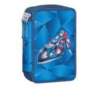 Beckmann Federmäppchen 3-Fold Pencil Case Blue Lightning blau