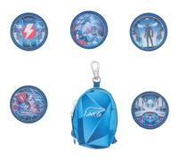 Beckmann Mini Rucksack mit Buttons Blue Lightning